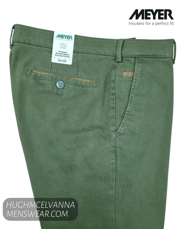 Meyer Roma Green Chino 5616/28 - Hugh McElvanna Menswear