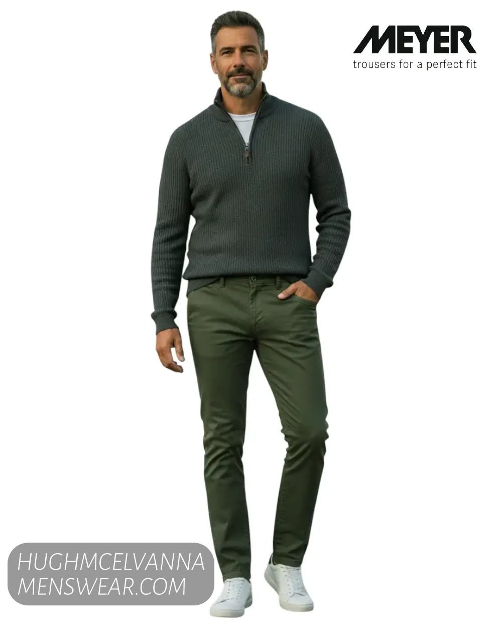 Meyer Roma Green Chino 5616/28 - Hugh McElvanna Menswear