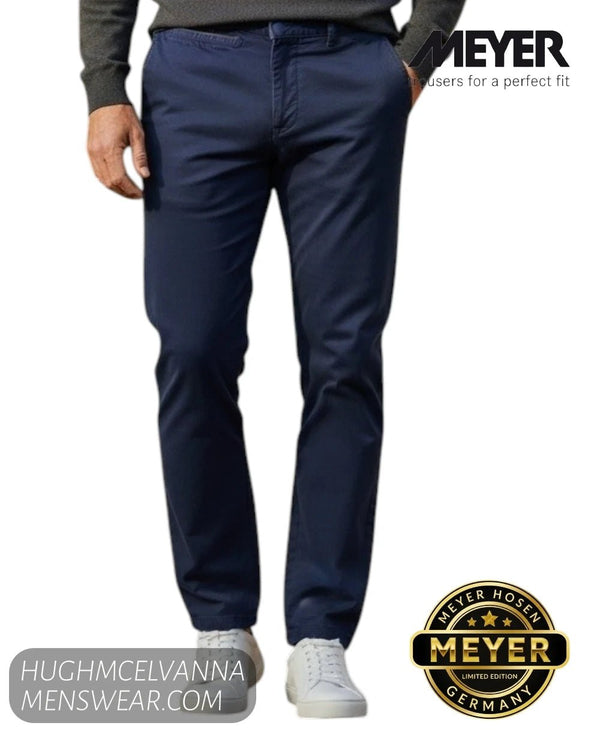 Meyer ROMA Navy 5616/18 Chinos - Hugh McElvanna Menswear