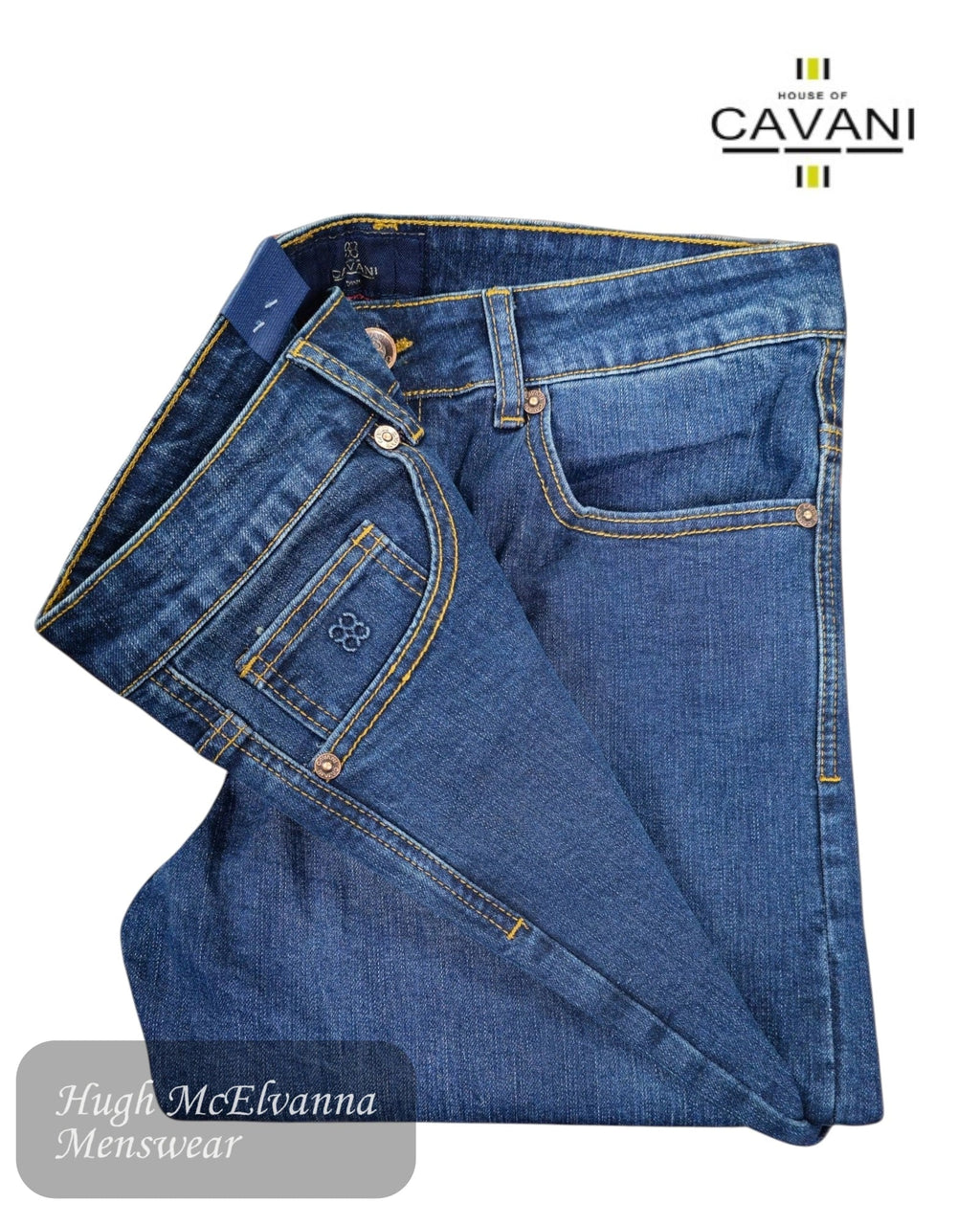 Milano STONEWASHED Stretch Jean by House Of Cavani - Hugh McElvanna Menswear