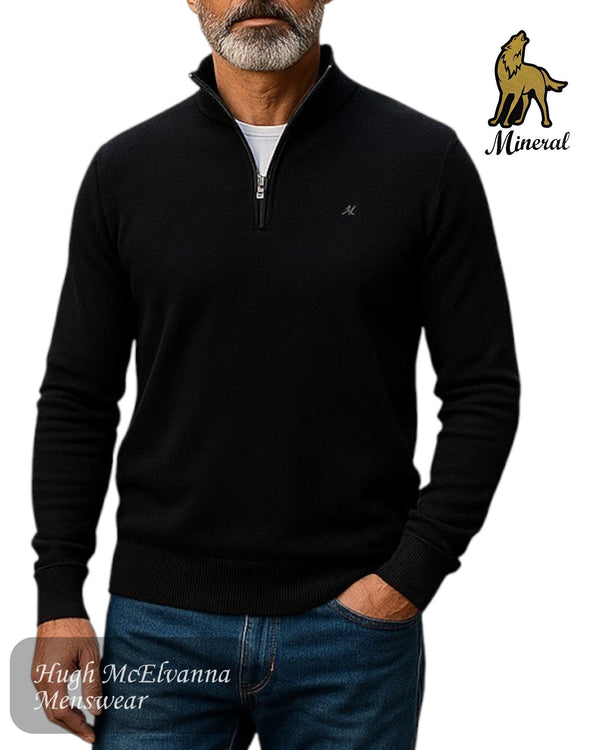 Mineral ALTIS Zip Neck Sweater - Hugh McElvanna Menswear