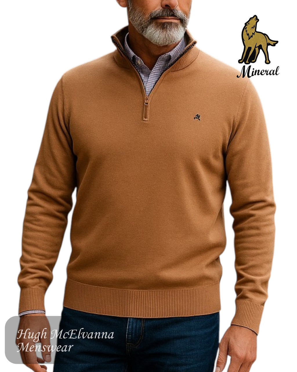 Mineral ALTIS Zip Neck Sweater - Hugh McElvanna Menswear