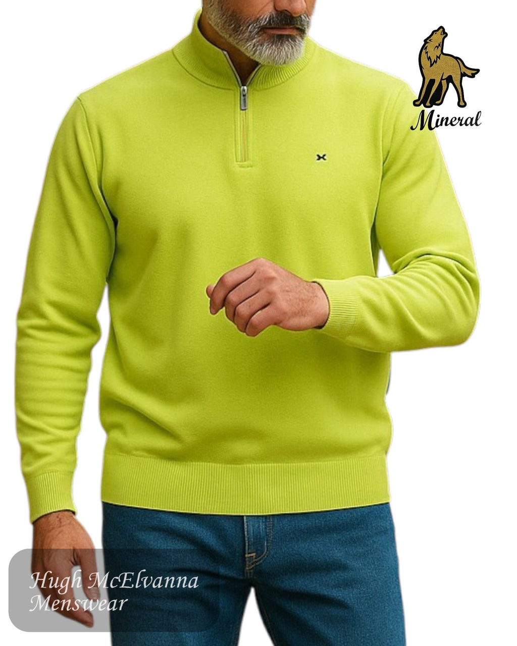 Mineral ALTIS Zip Neck Sweater - Hugh McElvanna Menswear