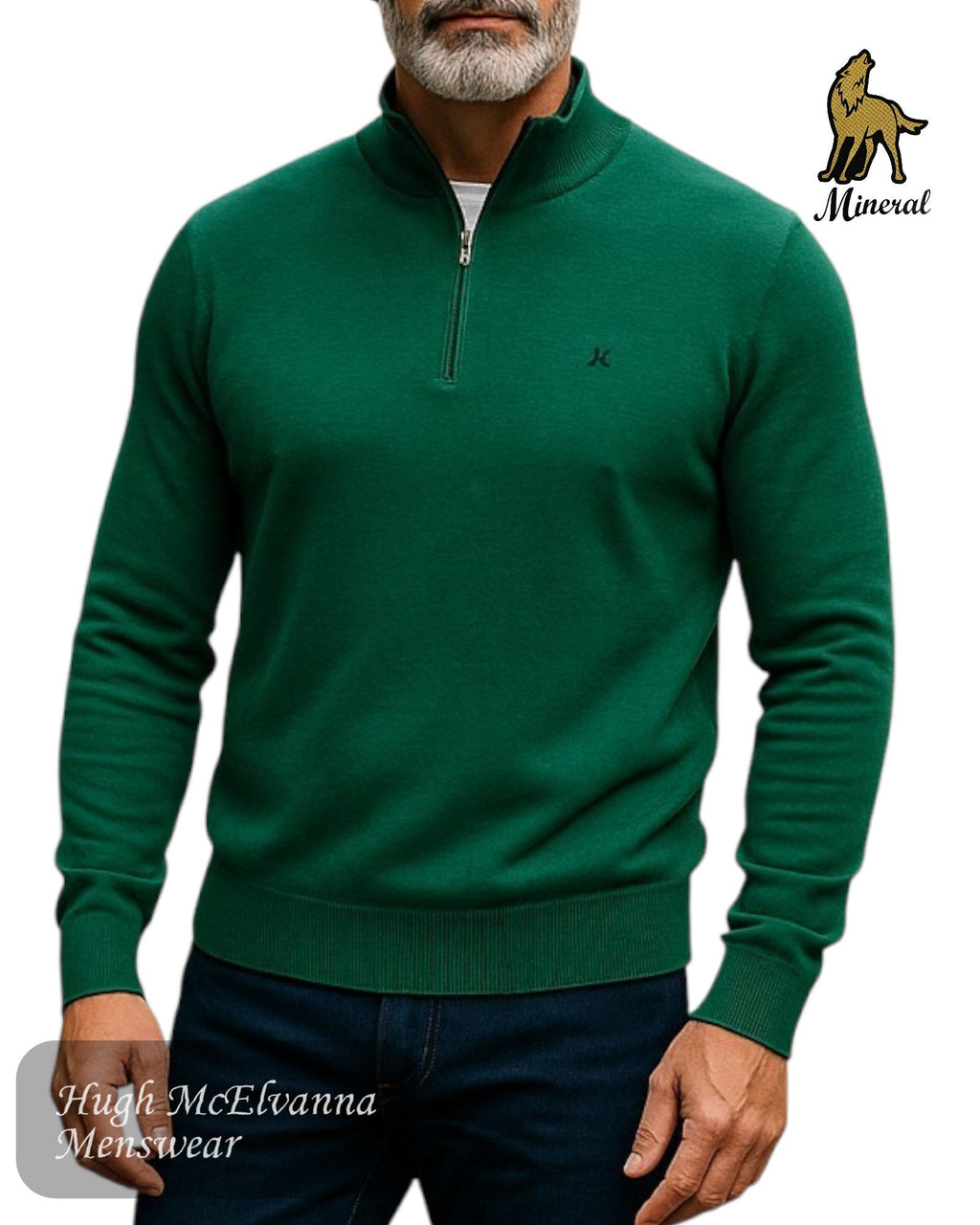 Mineral ALTIS Zip Neck Sweater - Hugh McElvanna Menswear