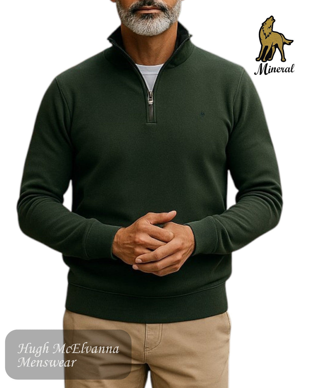 Mineral ALTIS Zip Neck Sweater - Hugh McElvanna Menswear