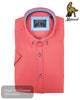 Mineral ANDAR Coral Short Sleeve Shirt - Hugh McElvanna Menswear