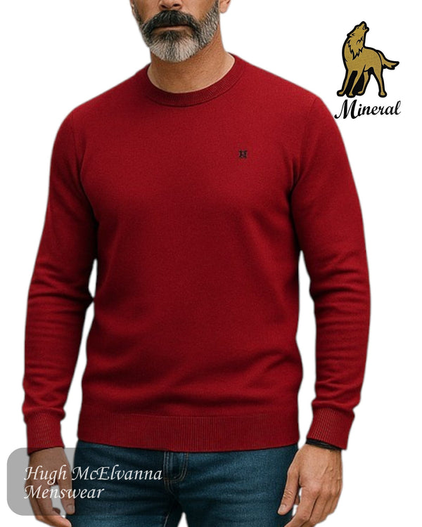 Mineral ARIANA Crew Neck Sweater – 100% Cotton Classic Knitwear for Men - Hugh McElvanna Menswear