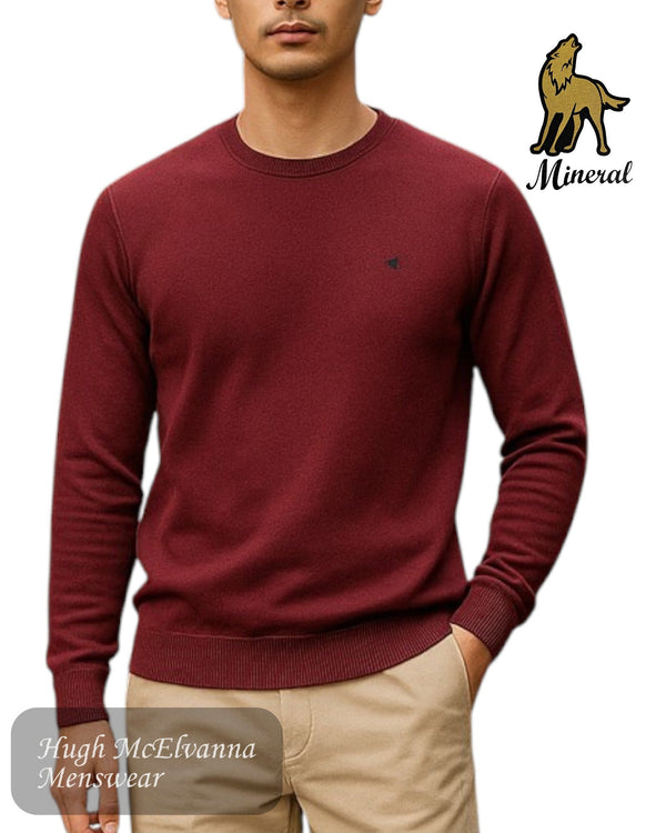 Mineral ARIANA Crew Neck Sweater – 100% Cotton Classic Knitwear for Men - Hugh McElvanna Menswear