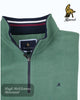 Mineral Brendan Quarter Zip Sweatshirt in Green - Hugh McElvanna Menswear