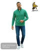 Mineral Brendan Quarter Zip Sweatshirt in Green - Hugh McElvanna Menswear