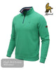 Mineral Brendan Quarter Zip Sweatshirt in Green - Hugh McElvanna Menswear