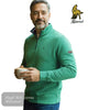 Mineral Brendan Quarter Zip Sweatshirt in Green - Hugh McElvanna Menswear