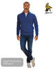 Mineral Brendan Quarter Zip Sweatshirt in Navy - Hugh McElvanna Menswear