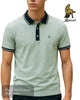 Mineral BRUNO Sage Polo Shirt | 100% Cotton Men's Polo with Contrast Collar - Hugh McElvanna Menswear