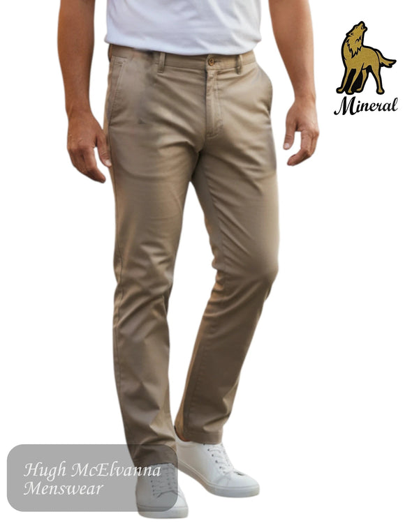 Mineral Darwin Stone Regular Fit Chinos - Hugh McElvanna Menswear