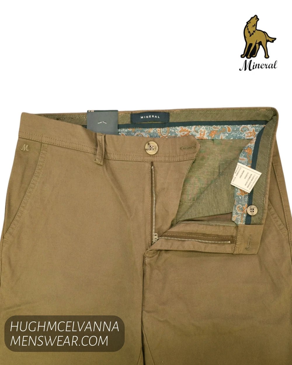 Mineral Darwin Tobacco Regular Fit Chinos - Hugh McElvanna Menswear