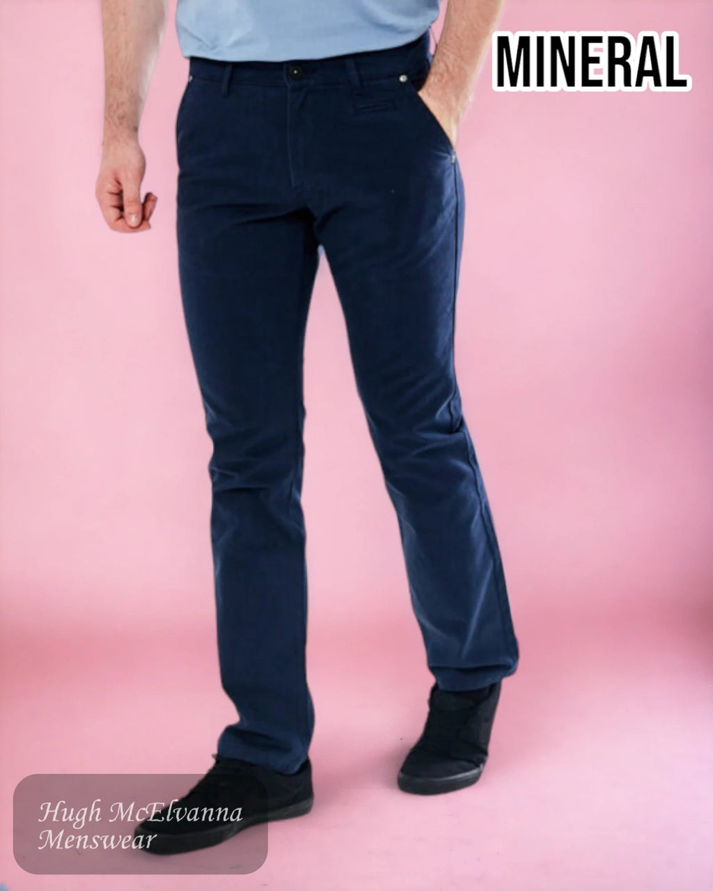 Mineral JONNIE Navy Chinos - Hugh McElvanna Menswear