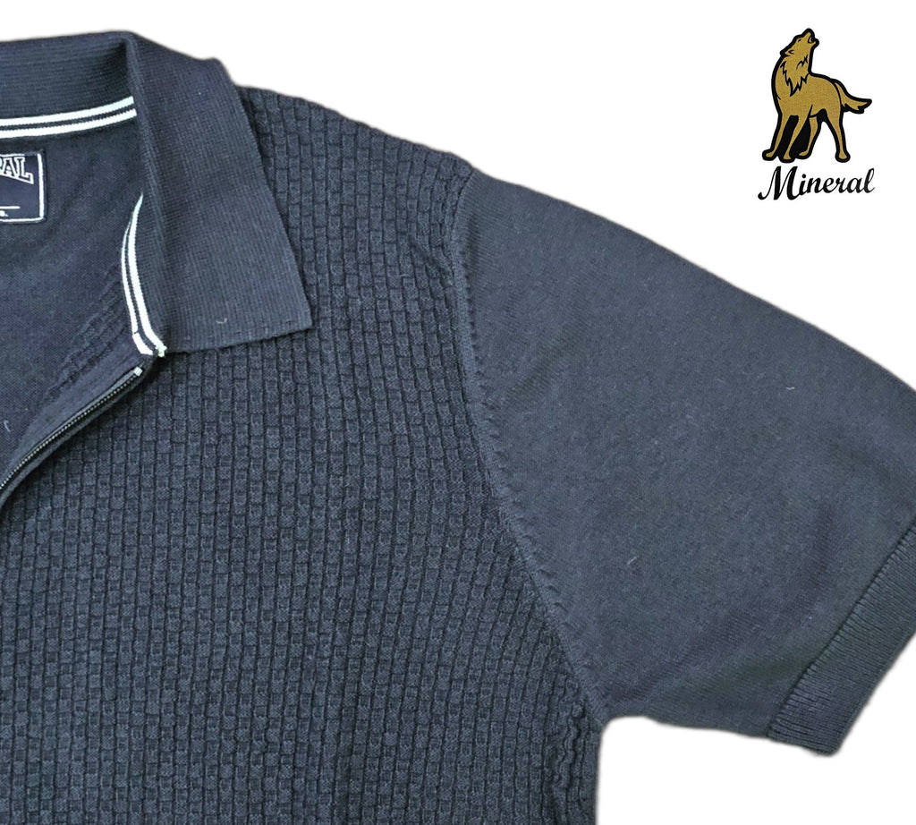 Mineral LEXIS Zip Polo Shirt – Men’s Short Sleeve Polo with Quarter Zip Collar - Hugh McElvanna Menswear