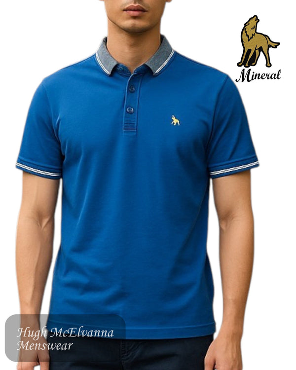 Mineral Paris Polo Shirt – 100% Cotton Men’s Polo with Button Down Collar - Hugh McElvanna Menswear