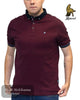 Mineral PEDAL Fashion Polo - Wine & Dark Denim - Hugh McElvanna Menswear