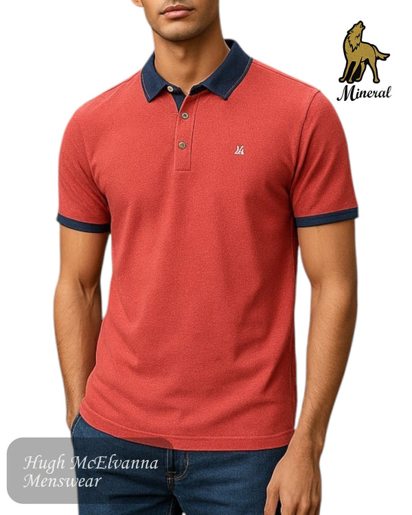 Mineral PEDAL Polo Shirt – Salsa Red - Hugh McElvanna Menswear