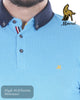 Mineral RAXIS Jacquard Polo Shirt – Turquoise - Hugh McElvanna Menswear