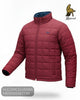 Mineral Red Puffer Jacket with Navy Fleece Lining - Hugh McElvanna Menswear - Casual Jackets