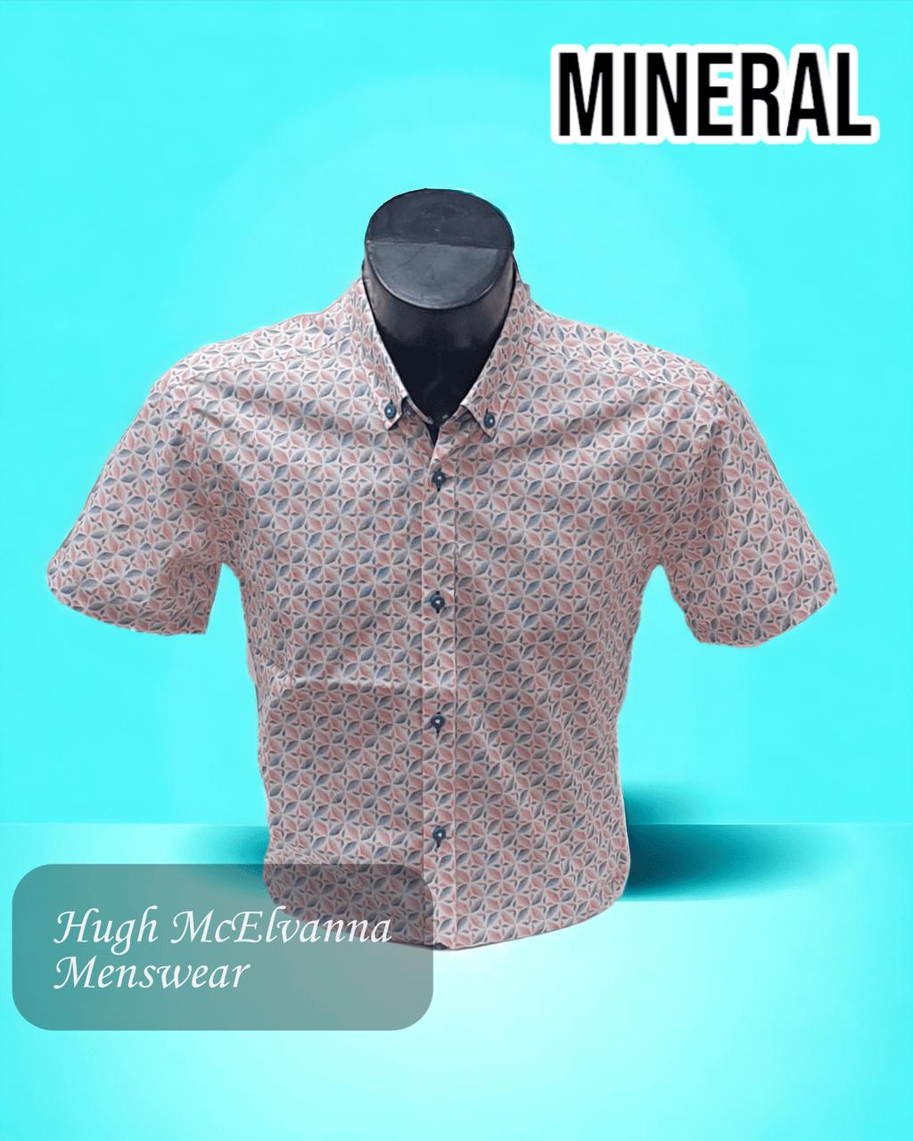 Mineral Red Short Sleeve Shirt Style: COCOS - Hugh McElvanna Menswear