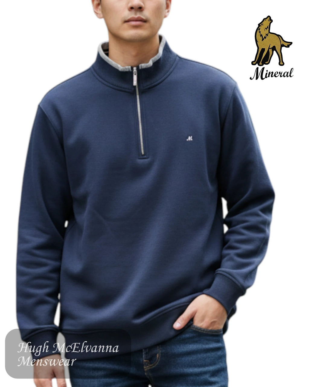 Mineral REY Quarter Zip Sweatshirt - Hugh McElvanna Menswear