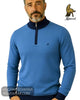 Mineral River Blue Quarter Zip Pullover - Hugh McElvanna Menswear - Quarter Zip