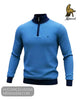 Mineral River Blue Quarter Zip Pullover - Hugh McElvanna Menswear - Quarter Zip