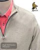 Mineral River Grey Zip Neck Sweater - Hugh McElvanna Menswear