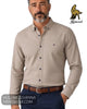 Mineral TOAROOM Tan Design Long Sleeve Shirt - Hugh McElvanna Menswear - Shirt