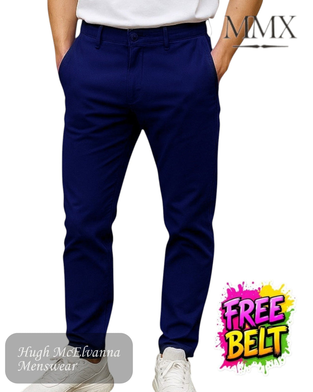 MMX LUPUS Blue Chino - 7302/817 - Hugh McElvanna Menswear