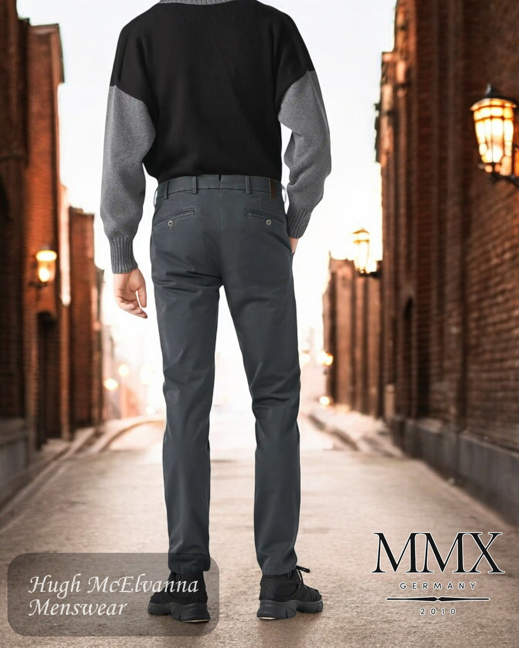 MMX LUPUS Charcoal Chino - 3702/08 - Hugh McElvanna Menswear