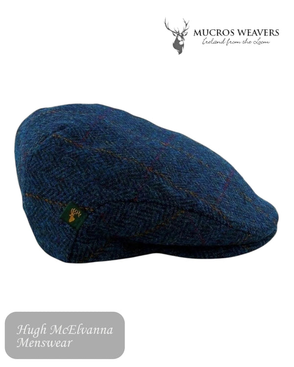 Mucros Trinity Navy Irish Tweed Cap - 34 - Hugh McElvanna Menswear