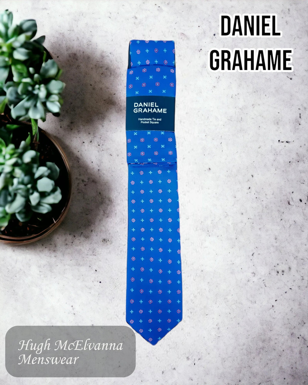 Necktie Set BLUE/DK. PINK - TP2990/23 - Hugh McElvanna Menswear