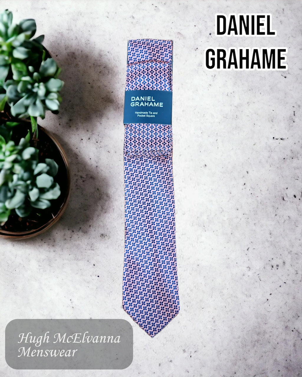 Necktie Set PINK/NAVY - TP2986/63 - Hugh McElvanna Menswear