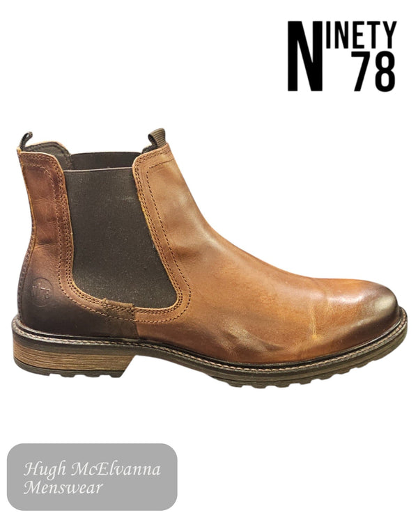 Ninety 78 Cognac Chelsea Boot - NTY037 - Hugh McElvanna Menswear