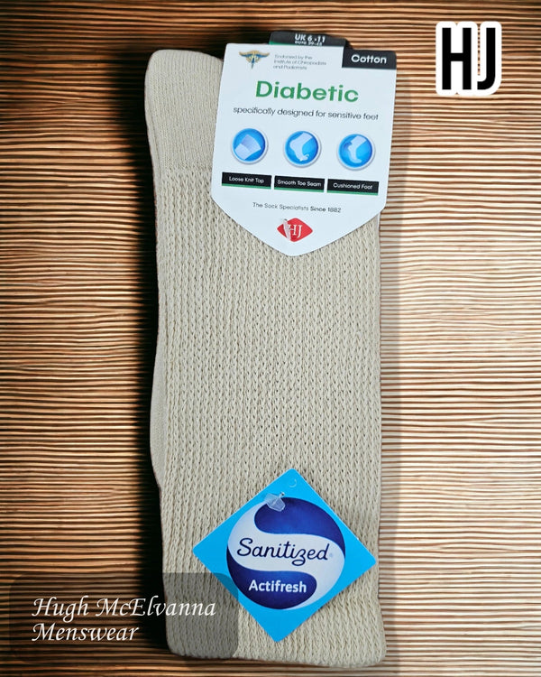 Oatmeal Cushion Sole Socks - HJ1351 - Hugh McElvanna Menswear