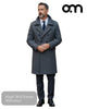 Odermark ODS0917 Charcoal Herringbone Overcoat - Hugh McElvanna Menswear