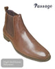 Passage 'SIMON' Brown Chelsea Boot for Men | Classic Slip - On Dress Boot - Hugh McElvanna Menswear