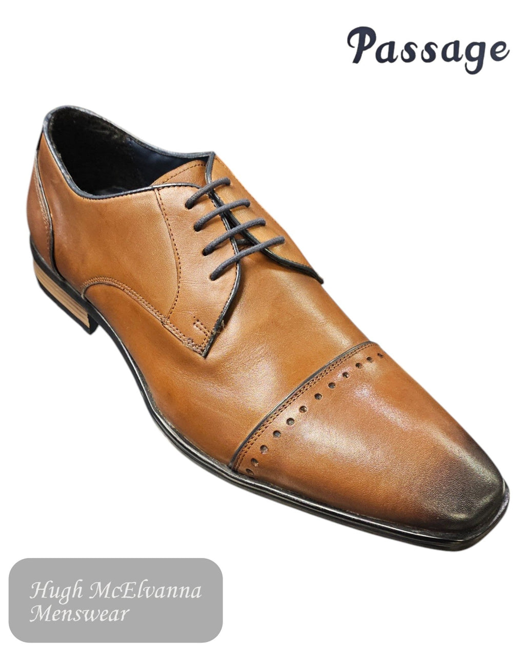 Passage Tan Laced Shoe – Jonah - Hugh McElvanna Menswear