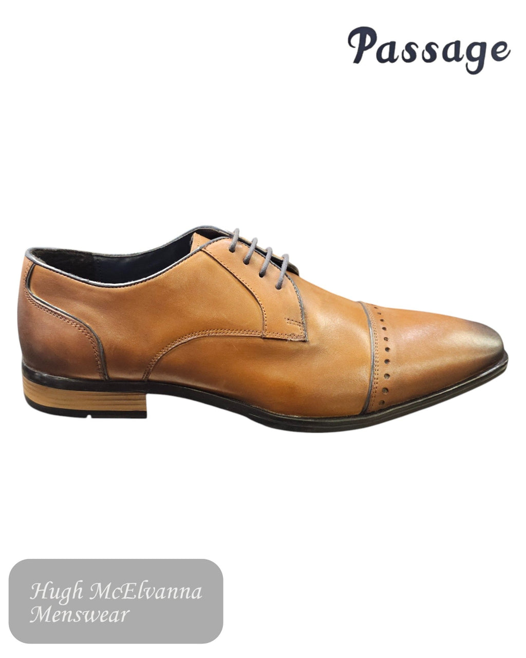 Passage Tan Laced Shoe – Jonah - Hugh McElvanna Menswear