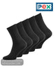 Pex Black 5 Pair Pack Cotton Rich School Socks – S4335/002 - Hugh McElvanna Menswear