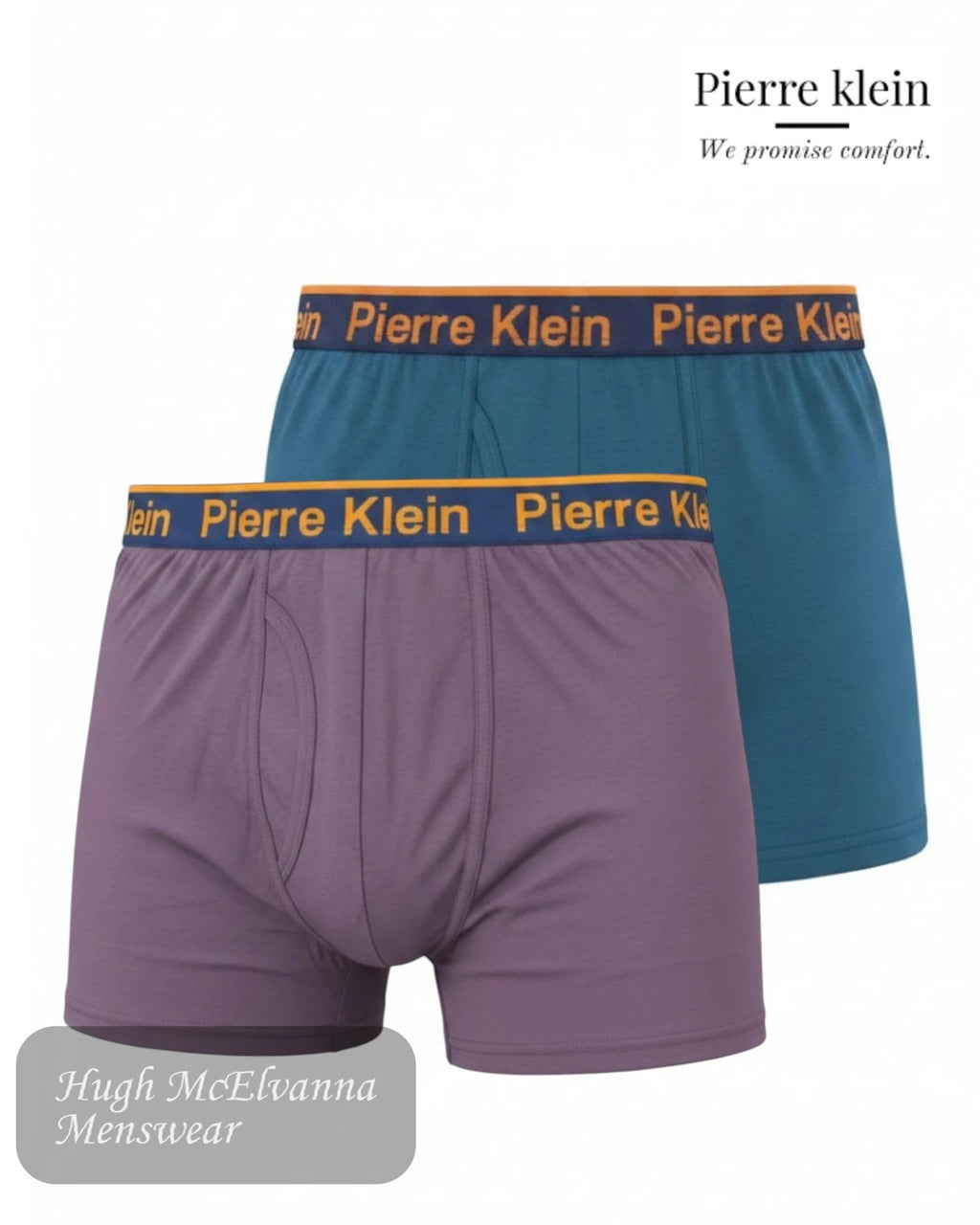 Pierre Klein 3691 2 - Pack Boxer Shorts | Premium Comfort for Every Day - Hugh McElvanna Menswear