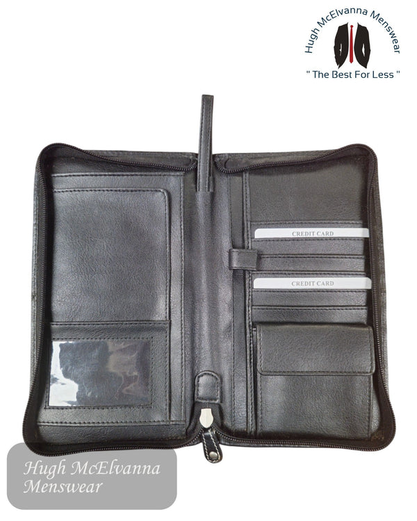 Premium Leather Travel Wallet – Secure, Stylish & Functional - Hugh McElvanna Menswear