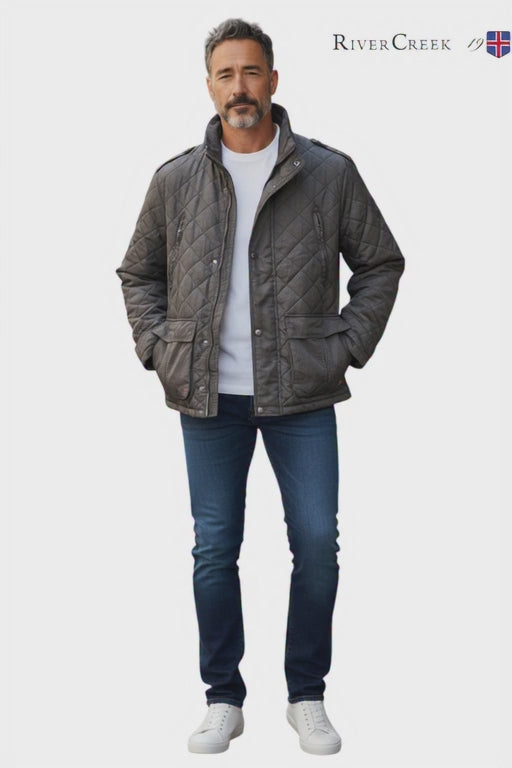 River Creek Brown quilted coat