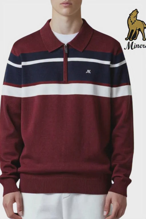 Model wearing the Mineral Louvet zip top