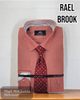 Rael Brook Red Stripe Shirt / Tie Set - 8032 - Hugh McElvanna Menswear